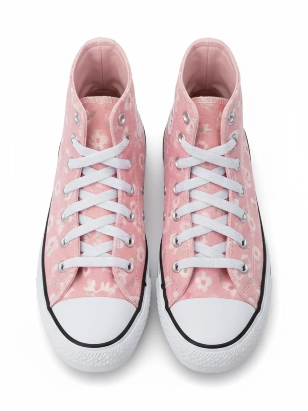 Converse pink floral platform chuck Taylor donut glaze